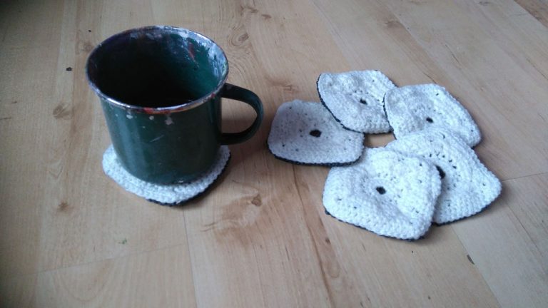 Yellow Coaster with cup